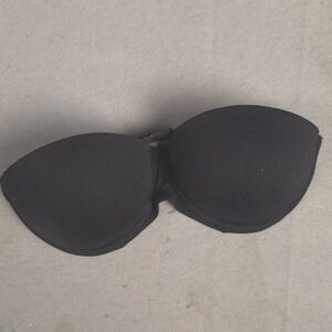 PINK Victoria's Secret Strapless Bra Push Up Black Padded Size 32C